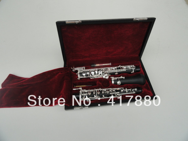 Wholesale-Student Series C key Oboe 17 Key Nickel Plated Bakelite Tube Oboe Musical Instrument With Case