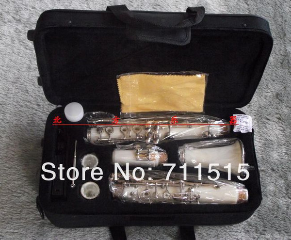 Good Quality MARGEWATE 17 Key Bakelite Clarinet In B Flat Surface White Color Clarinet Musical Instrument With Case Fast Shipping