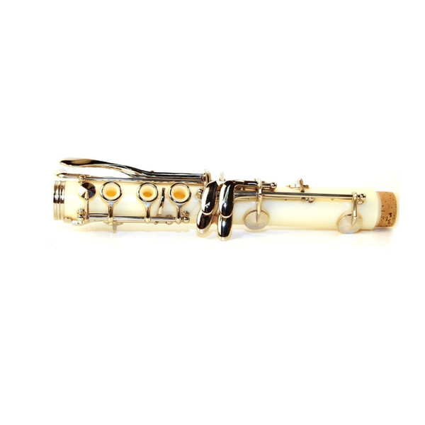 NEW 17 Key of Bb White Student Band Clarinet B Flat WHITE with Deluxe Case