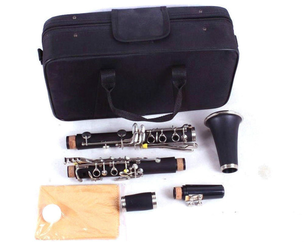 New CLARINET Ebonite WOOD Bb Key 17 Keys Nice Sound nickel Plated