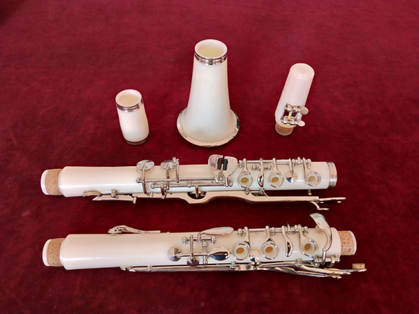 1 pcs Excellent G Key Clarinet Bakelite With Case White