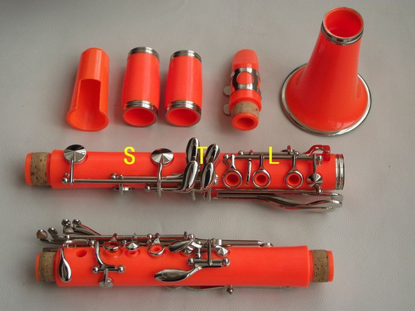 Wholesale-New Bb Soprano Clarinet 17 Keys Orange Color