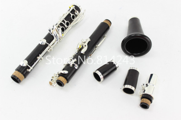 Professional Woodwind Instruments Falling Tune A 17 Keys Clarinet Silver Plated Key Musical Instruments With Case Free Shipping