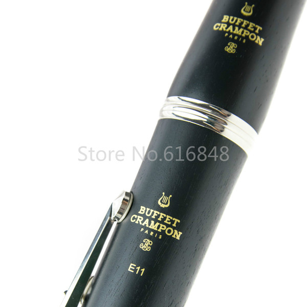 BUFFET E11 New 17 Keys Bb Clarinet High Quality Bakelite Ebony Black Tube Clarinet Musical Instruments With Case Free Shipping