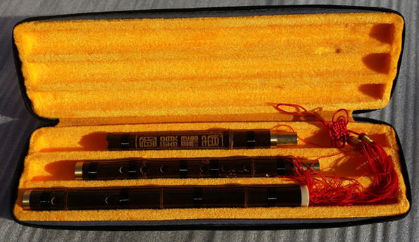 Quality Carved Purple Bamboo Flute Xiao Chinese Musical Instrument in G Key,8 finger holes,3 Sections