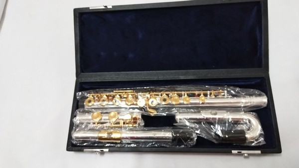 New YFL-471 Music Instrument 16 Hole E key Opening Music C Gold plated Flute Performance Free Shipping