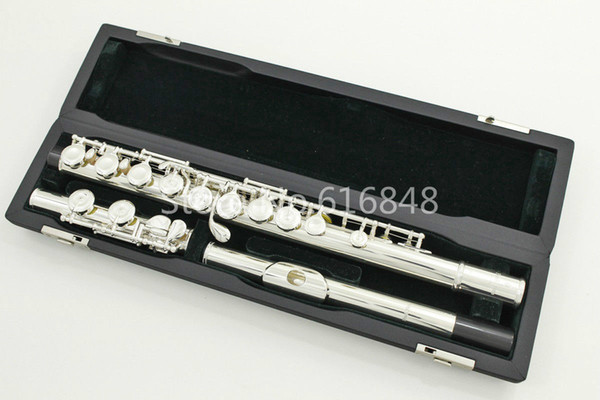 New PEARL PF-665E Flute 16 Holes Closed Cupronickel Silver Plated High Quality Musical Instrument C Tune Flute With Case And Accessories