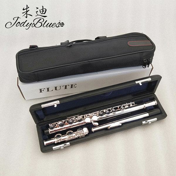 Jody Blues Flute Model JFL210 Silver Plated 16 Holes C Key Closed with E key Brand New Student Flute Copy for Beginner