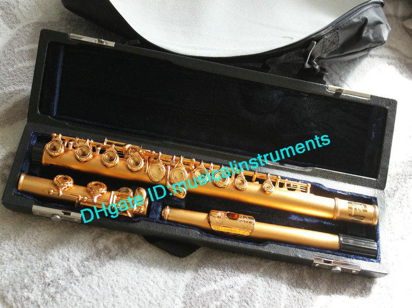 New Arrival Matte gold 16 holes carved flute CTE Chinese Brand with case Free Shipping