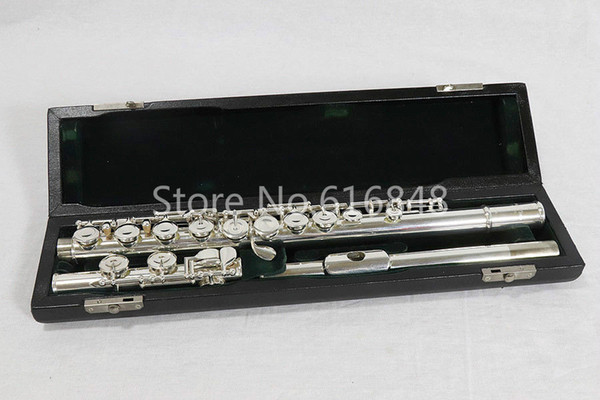 Pearl PF-525 E C Tune Cupronickel Silver Plated Flute 16 Holes Closed High Quality Flute New Musical Instrument Free Shipping