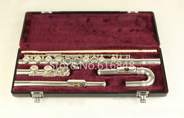 Jupiter JFL-5011E C Tune Flute 16 Keys Holes Closed Flute Silver Plated Flauta With Case And Small Curved Heads Brand Musical Instrument