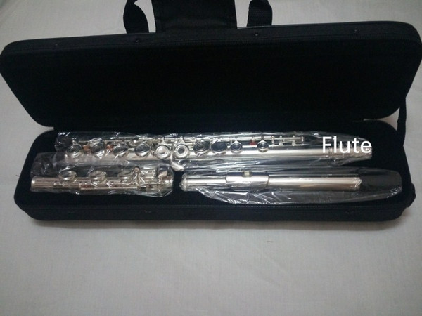 New -211SLflute musical instrument 16 over E-Key Silver C Tune Flute music professional With case shipping