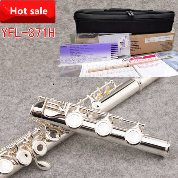 100% Japan flute 371H 16 hole E key closed hole C Tune Silver Plated flute professional music instrument flauta transversal ,box free shippi