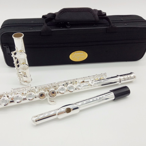 Brand New MFC Japan Profession Flute YFL-411 Standard Silver Plated Student Flute Closed Open Hole Flute Model E Key 16 17 Holes