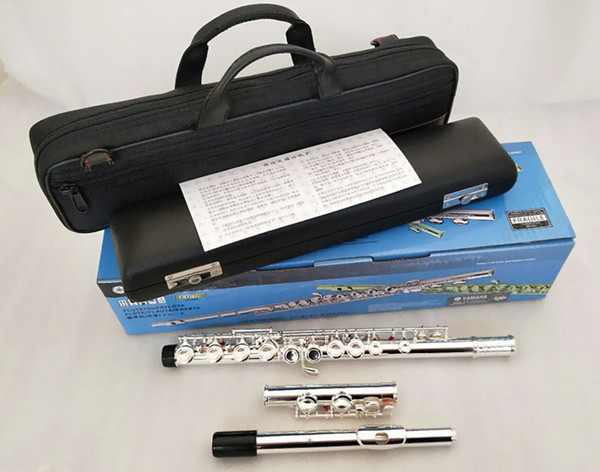 Original Box Flute 212DR / 211 Musical Instrument Silver Plated Flute 16 Closed C Tune and E-Key Flute Music Professional