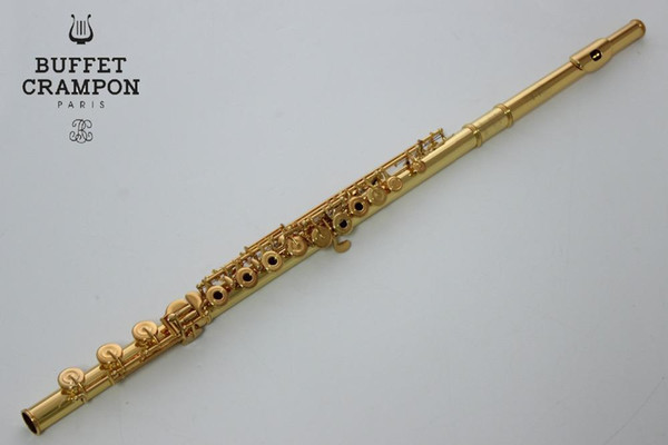 Buffet SERIRSII Brand 17 Keys Holes Open Flute Gold Lacquer C Tone Cupronickel Flute Musical Instruments With Accessories