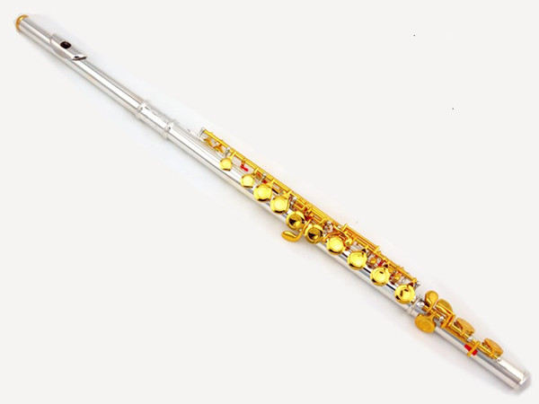 Genuine Suzuki Flute 16 hole closing hole c tuning flute instrument Silver plated gold plated test flute