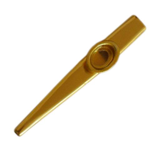 Music-S Metal golden yellow Kazoo +2 diaphragm Flute Instrument Gift