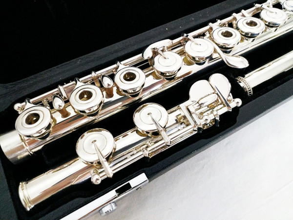 Sankyo CF301 Silversonic FLUTE In-line B Tail E Key Split Silver Plated FLute C Tune 16 Holes Open French Key Flute