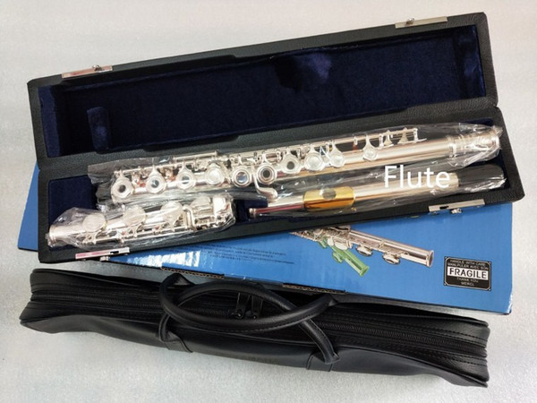 New flute YFL-471H Silver flute Golden Mouthpiece C tune 17 open instruments E key flute Musical Gift Free