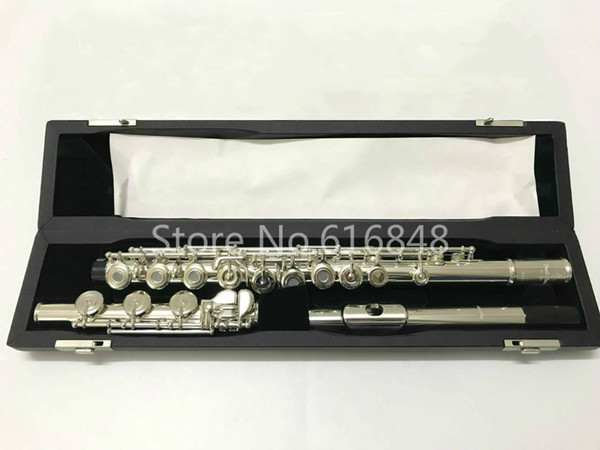 Pearl PF-505 RBE New Flute 17 Keys Open Hole C Tune Flute Brand Silver Plated Musical Instrument Flauta With Case