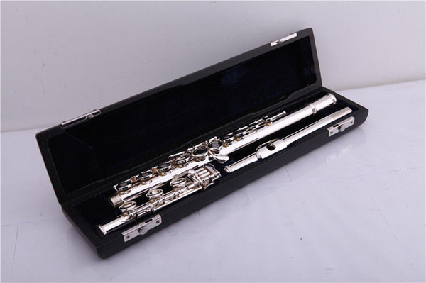 17 Open Hole Silver Plated Flute Actual Photos with Split E Mechanism Offset-G keys Metal Flute