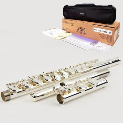 Japan flute 311 16 hole E key closed hole C Tune silver flute professional music instrument flauta transversal free shipping