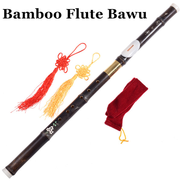 Chinese Bamboo Flute Bawu Transverse Traditional Woodwind Musical Instrument G/F Beginners 6 Hole Pocket Ethnic Bambu Flauta New