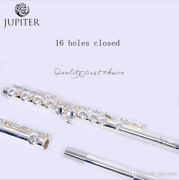 High Quality New JUPITER Silver Plated Cupronickel Flute 16 Holes Closd Instrument Flute Musical Professional Metal Flauta