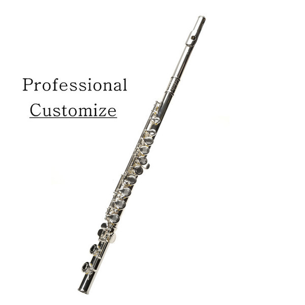 Professional C Flute 271S Flute 16 Hole Openings Plus E Key Surface Silver Plated Flauta High Quality Musical Instrument