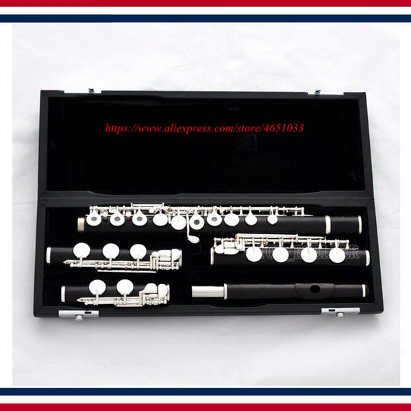 Flute - High-grade Ebony Wood Flute Italian Pads C&B&Flat B foot Professional 3 FOOT CONCERT