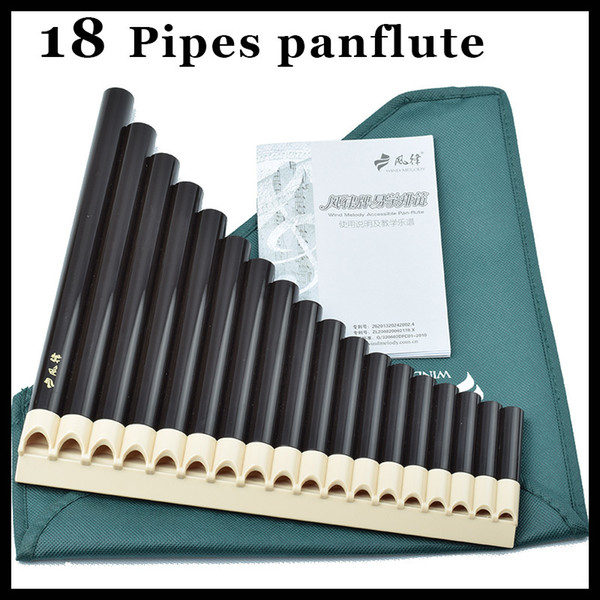 18 Pipes Professional Panflute Musical Instrument Panpipe Transverse Pan Flauta Music Wind instrumentos musicales diatonic scale