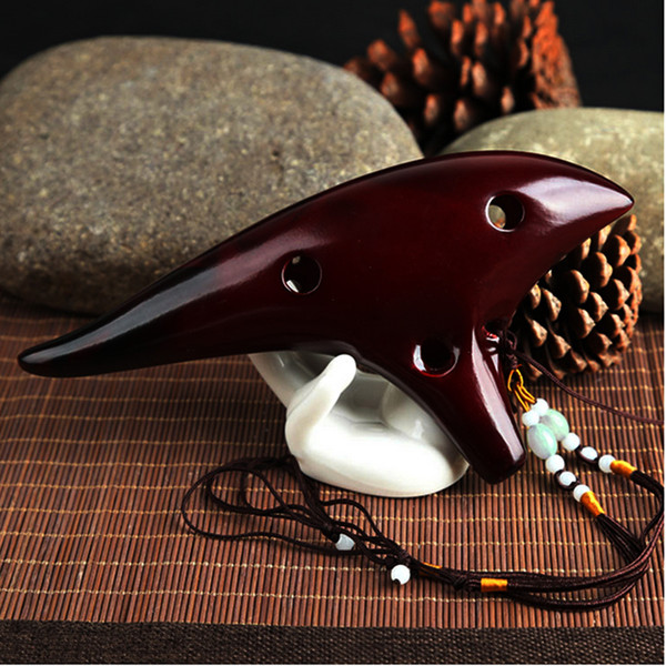 New 12-Hole Legend Zelda Ocarina of Time Alto C Smoldering Ocarina Ceramic Flute Friend Gift