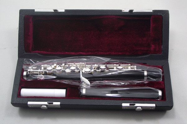 Professional musicians type ebony wood piccolo c key silver plated