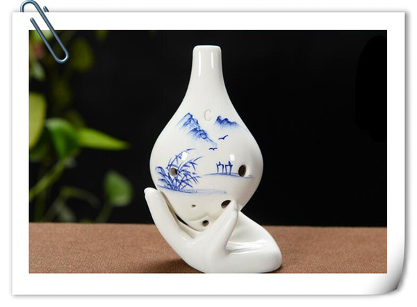 Chinese traditional cartoon Alto long mouth Ocarinas professional hand-painted beginner