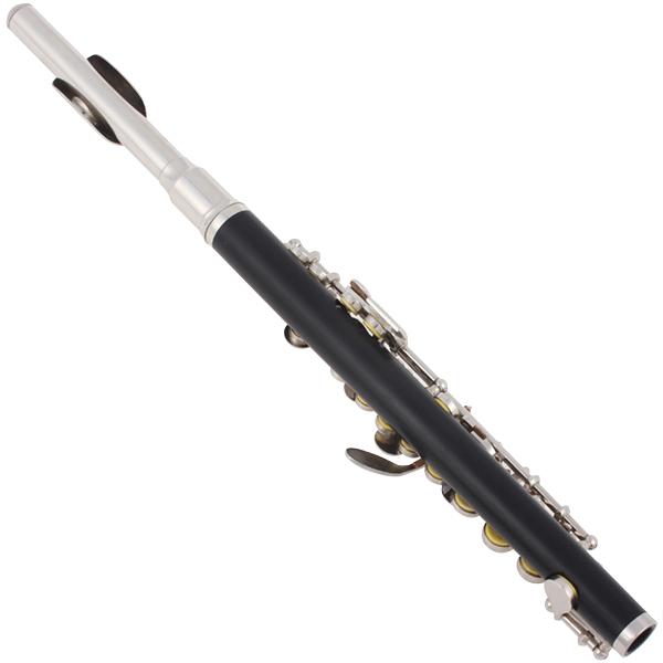 exquisite Shine Silver + Black C key Tone Metal Head Piccolo Flute with Precise Keys