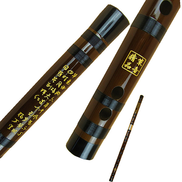 Chinese bitter bamboo flute High quality professional transversal flauta CDEFG Key black ox horn open hole dizi bamboo flauto