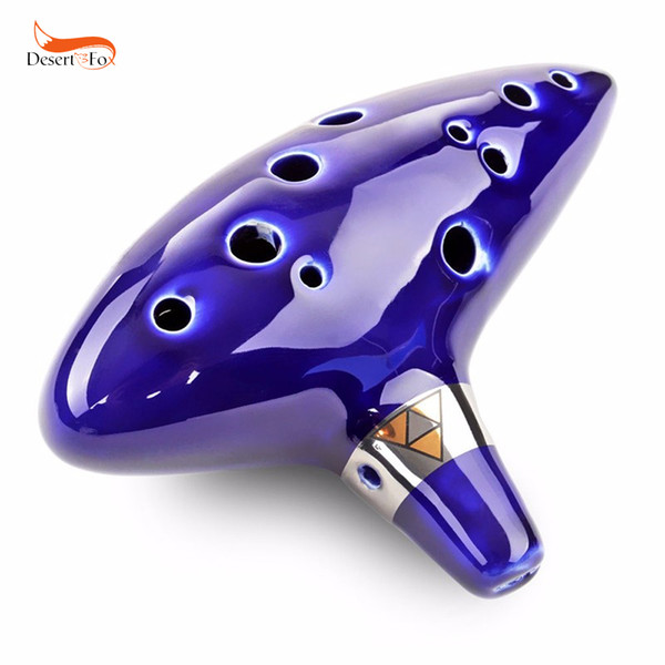 Blue 12 Holes Kiln-fired Ceramic Alto C Legend of Zelda Zelda Ocarina Flute of Time Ceramic