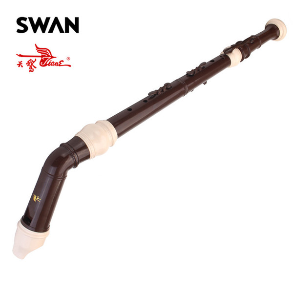 Swan SW8A-21B Tenor Clarinet WIth Bended Mouthpiece Sub Middle Pitch Flute Recorders Professional Mouth Organ Musical Instrument