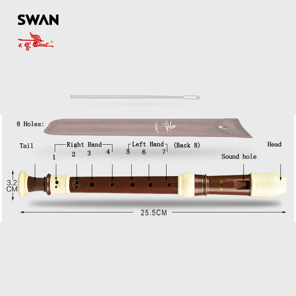 Swan SW8A-25B Sopranino Clarinet Super High Pitch Clarinet Flute Recorder Musical Instrument Woodwind Sintruments Mouth Organ