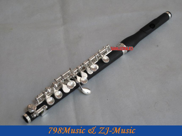 Wholesale- Imitate wood body Piccolo Flute Silver C Key Split-E Wood Case