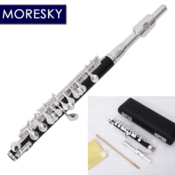 MORESKY Piccolo C Key Cupronickel Half-size Flute Silver Plated Body Material ABS resin