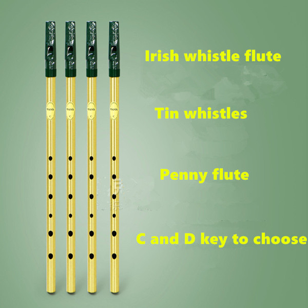 Irish Whistle Flute Feadog C D Key Tin Whistle Irish Penny whistle 6 Hole Clarinet Flute Nickel Plated Flauta Musical Instrument