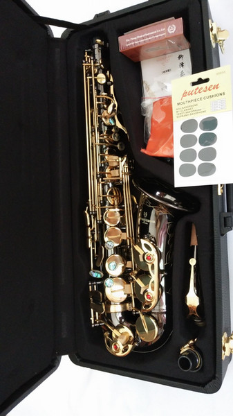 Real Photograph YANAGISAWA Alto Saxophone A-991 Gold Key Professional YANAGISAWA Super Play Sax Mouthpiece With Case