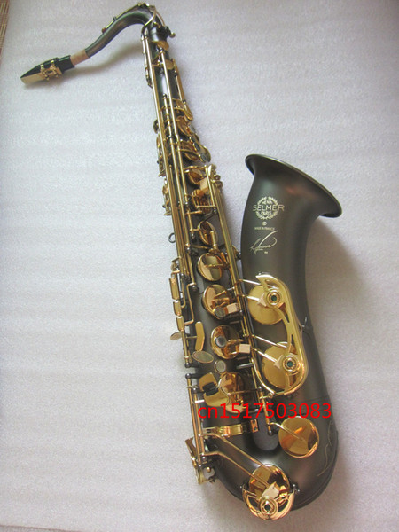 Tenor saxophone Bb Matte Golden key High quality Sax Musical Instruments Real pictures Free shipping on saxophone Tenor Sax