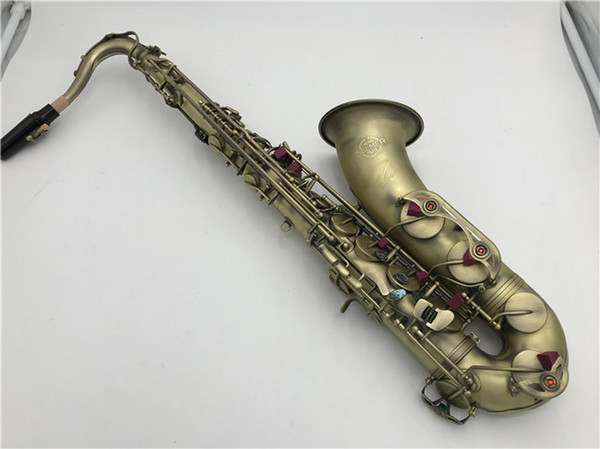 New High Quality R54 Tenor Saxophone Antique Copper Saxophone Brass Instruments B(b) Flat Sax With Case