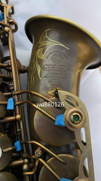 Professional Brand Quality Brass Musical Instrument SELMER Mark VI Alto E-flat Saxophone Vintage Copper Surface Treatment Eb Tune Sax