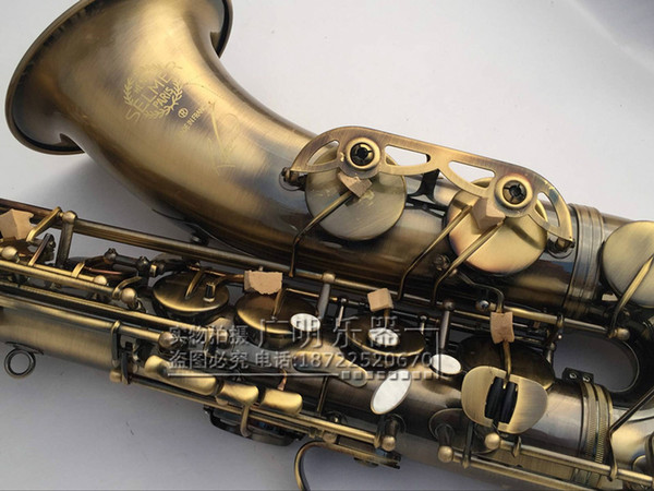 Tenor Saxophone France 54 Bb Sax Wind instrument Antique Copper Material Super Musical Instrument Brass Tenor Sax Free delivery