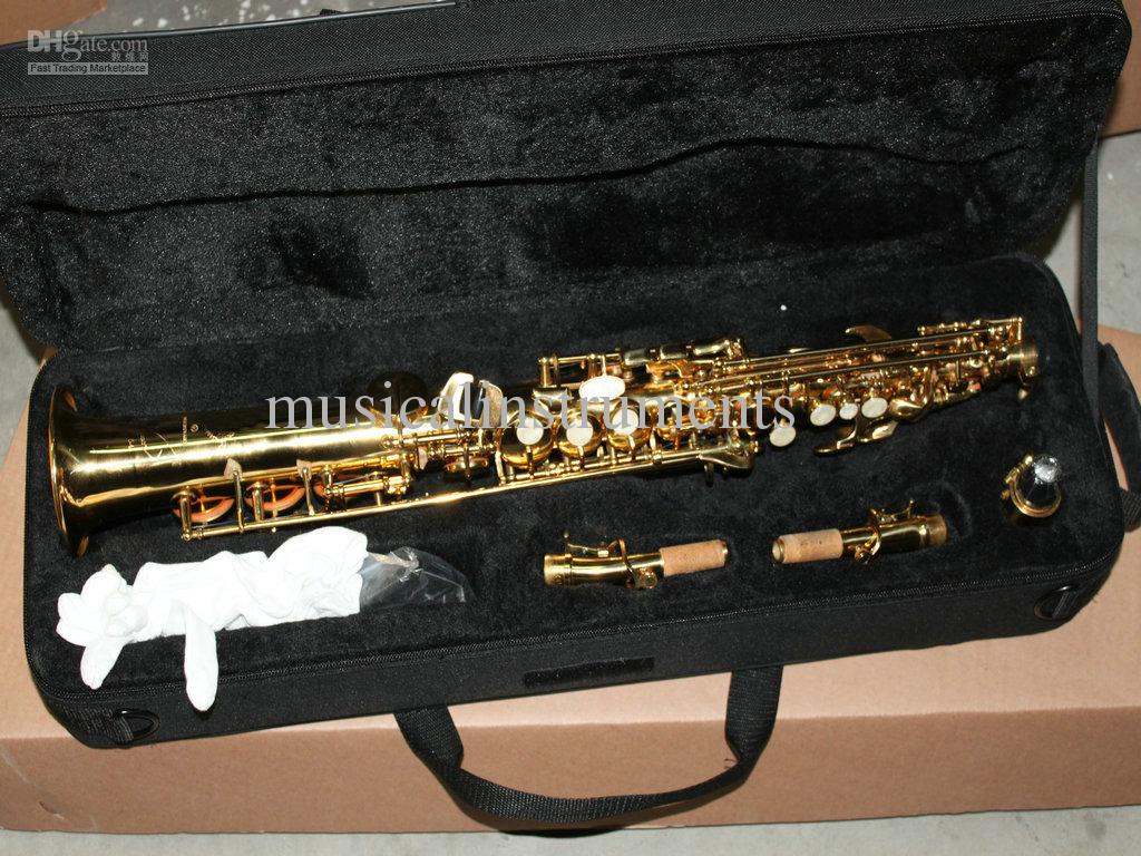 NEW gold Soprano Saxophone free case Very beautiful Sold Perfect Soprano Saxophone gold