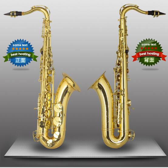 Free FAST Shipping High Quality Electrophoresis gold B Flat Tenor Saxphone Professional Saxphone 100% Hand Carved Flower Saxphone